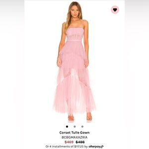BCBGMAXAZRIA Tulle Gown Pink